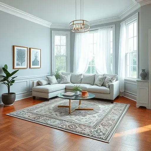 Renovated living room in Seffner, FL with elegant hardwood floors, modern decor, and abundant natural light.