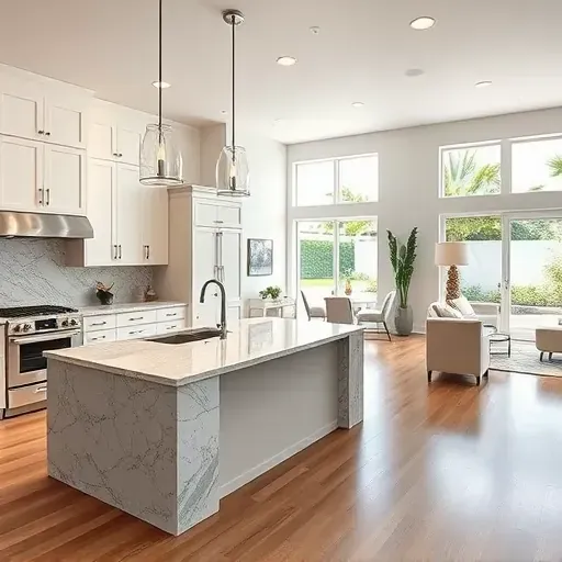 Flawlessly remodeled Largo FL home features a stylish kitchen with granite countertops, stainless steel appliances, and inviting decor.
