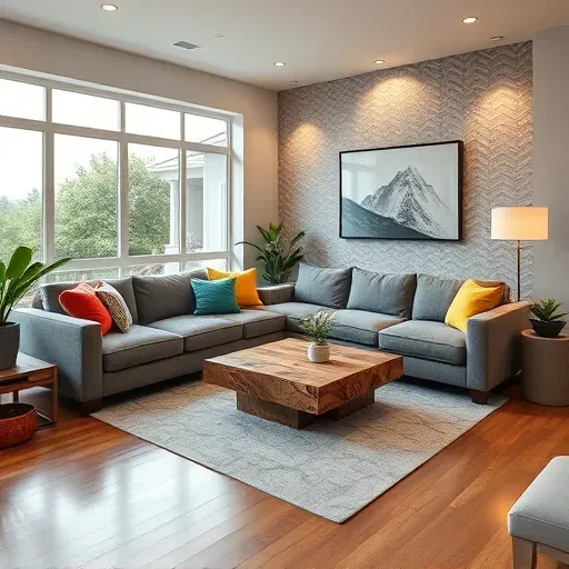 Renovated Bloomingdale living room showcases modern design with sleek furniture, elegant lighting, and natural elements.