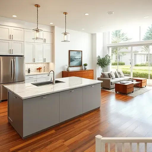 Modern kitchen in Seffner, FL with custom cabinetry, granite countertops, and stainless steel appliances in a bright open space.