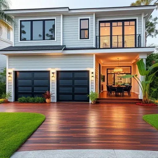 Home remodeling project showcasing a modern kitchen and living room design in Tampa FL, without people present.