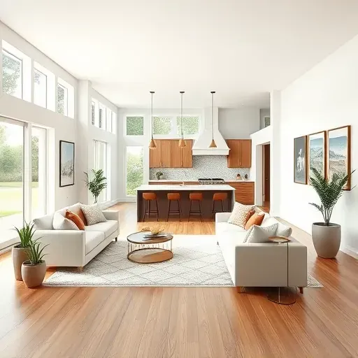 Elegant modern interior of a remodeled home in Egypt Lake-Leto FL featuring open layout, stylish furniture, and natural light.