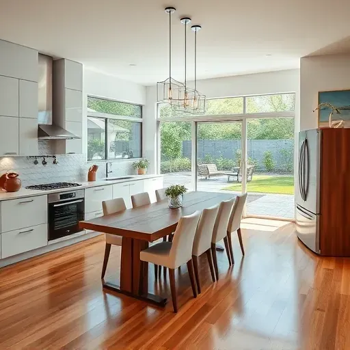 Modern Tampa kitchen remodel featuring sleek cabinetry, quartz countertops, stainless steel appliances, and polished hardwood.