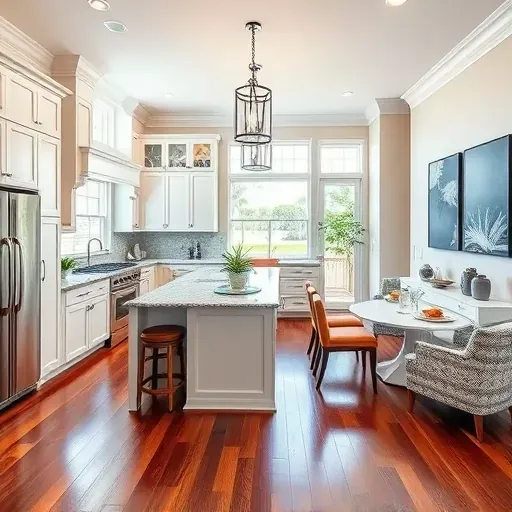 Beautifully renovated kitchen in Clearwater FL with modern appliances, granite countertops, and open-concept layout.