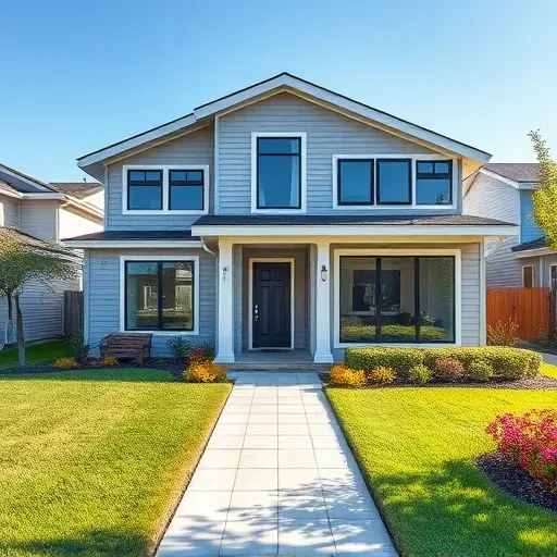 Renovated Tampa home addition with modern siding large energy-efficient windows lush landscaping and stylish entryway