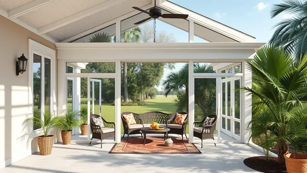 Sunroom Additions projects in Tampa FL showcasing bright interiors and modern design elements