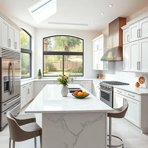 Completed home remodel in Egypt Lake-Leto FL featuring a modern kitchen with marble countertops and stainless steel appliances.