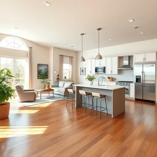 Completed home remodeling project in Lutz FL showcasing contemporary living space with elegant design and natural light.