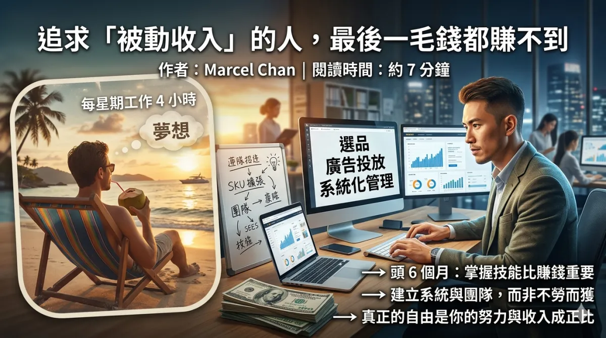 被動收入是電商最大謊言｜15年實戰真相｜Marcel Chan｜MES百萬電商系統