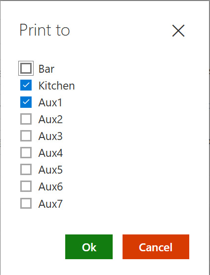 The Print to dialog: nine checkboxes, not a single choice