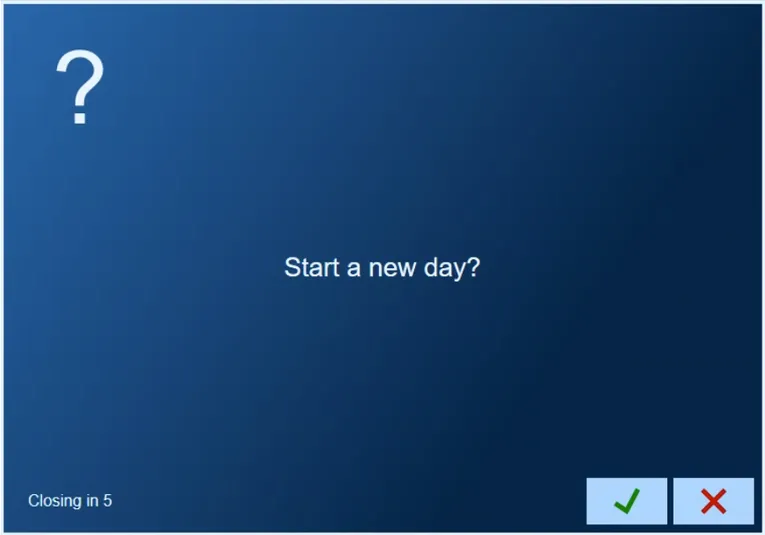 Only the first login of the day sees this question. Note the countdown at the bottom left