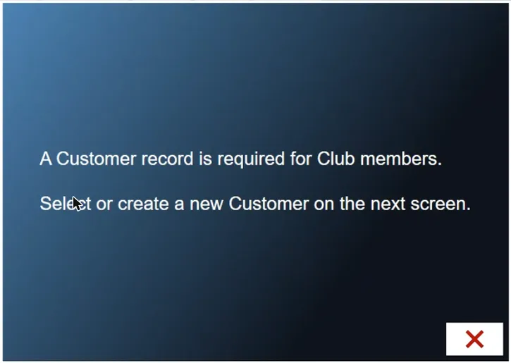 Every membership needs a customer record