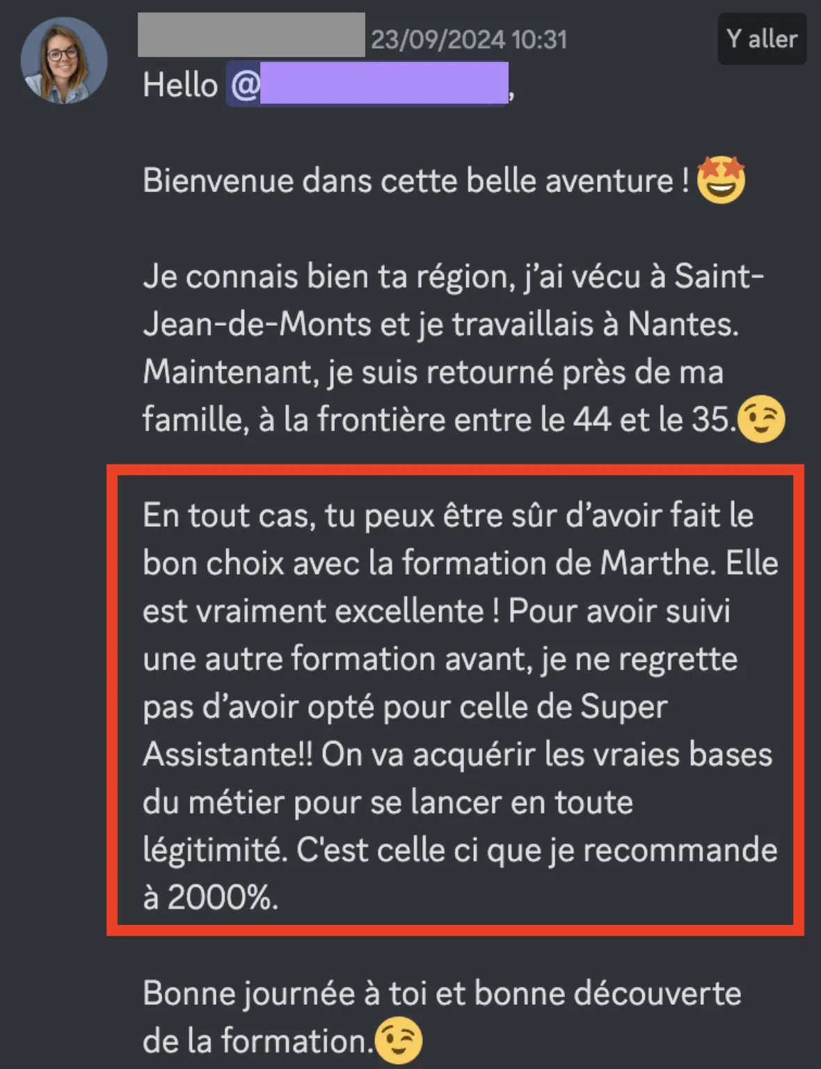 Témoignage du Mentorat Super Assistante - Kelly
