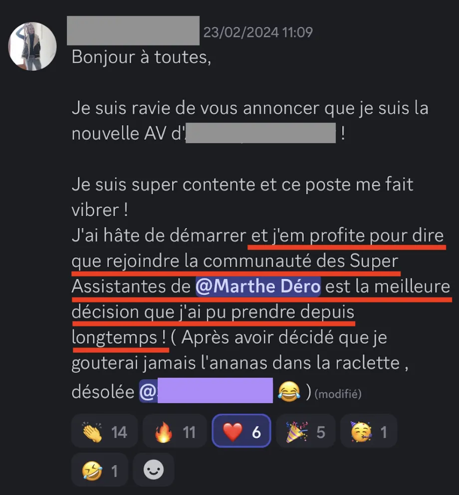 Témoignage du Mentorat Super Assistante - Marine