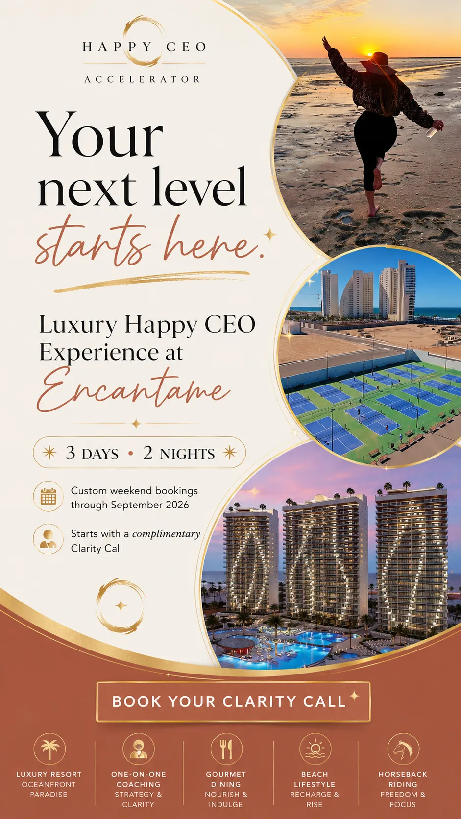 Happy CEO Lifestyle Accelerator luxury offer graphic