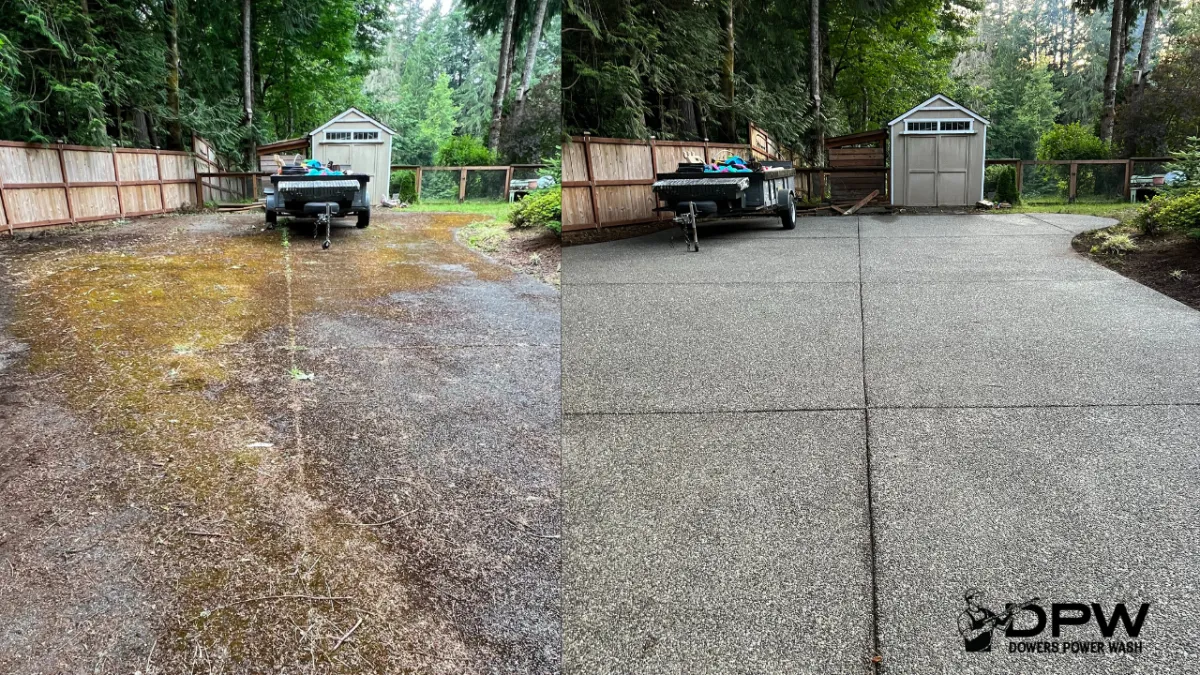 Olympia concrete cleaning patio driveway pavers