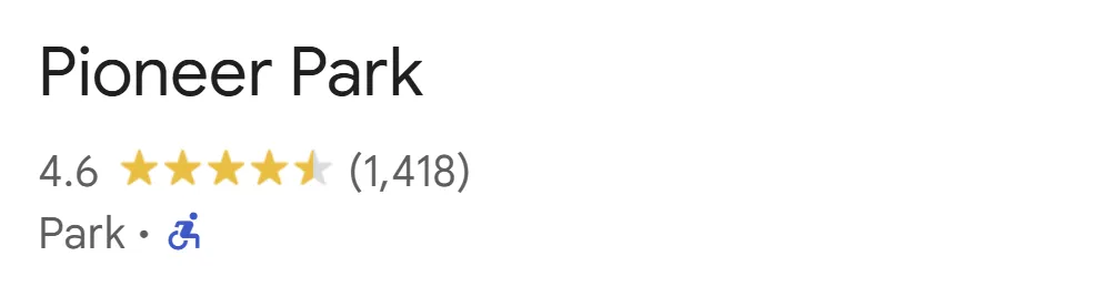 Pioneer Park East Olympa Washington