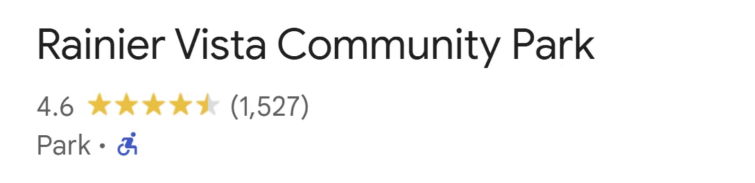 Rainier Vista Community Park East Olympia