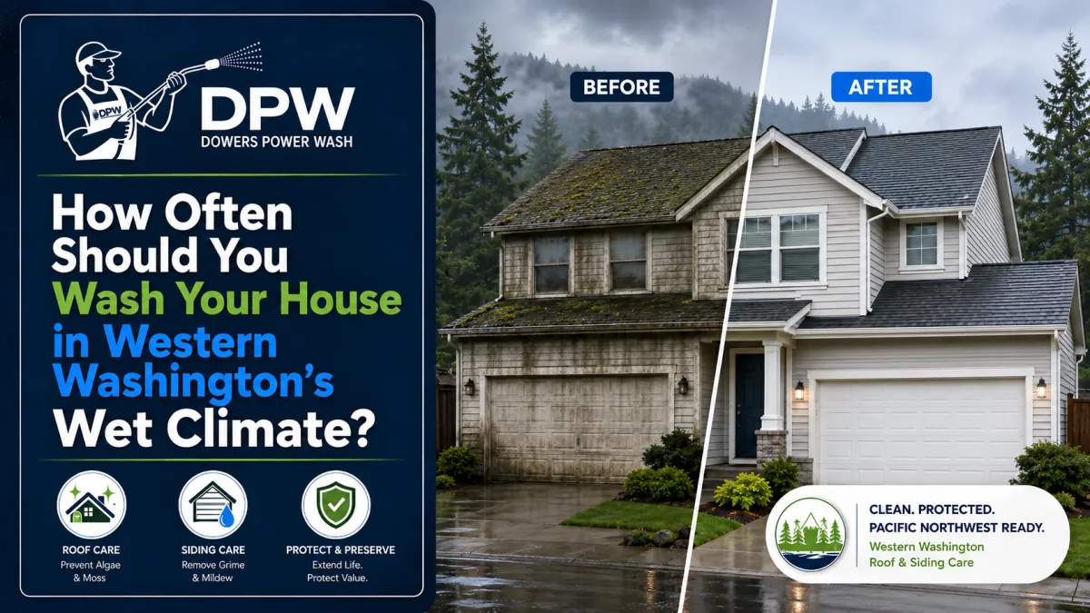 Washington's wet climate speeds up the need for house washing