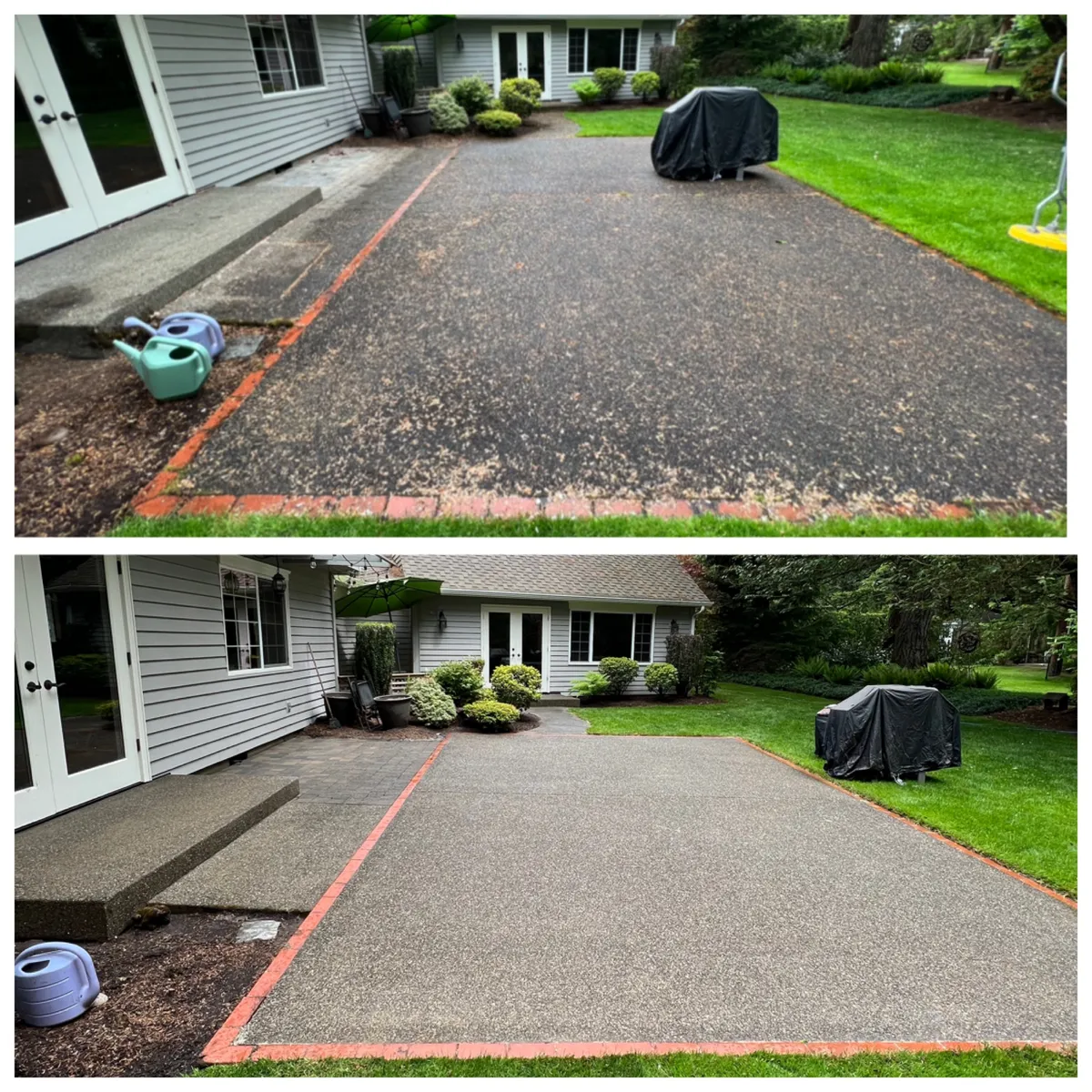 Olympia concrete cleaning patio driveway pavers