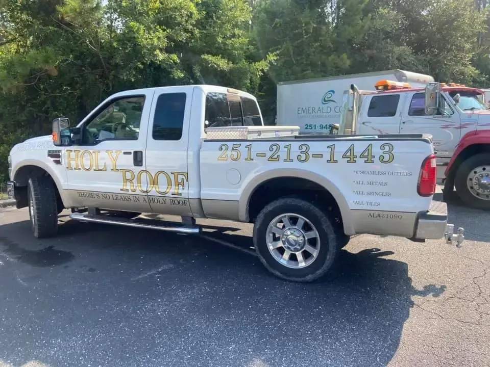 a holy roof truck with contact number