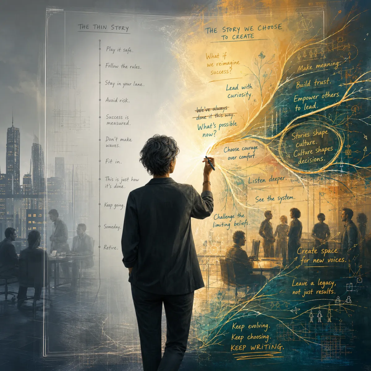 re‑written stories reshape real cultures and decisions.