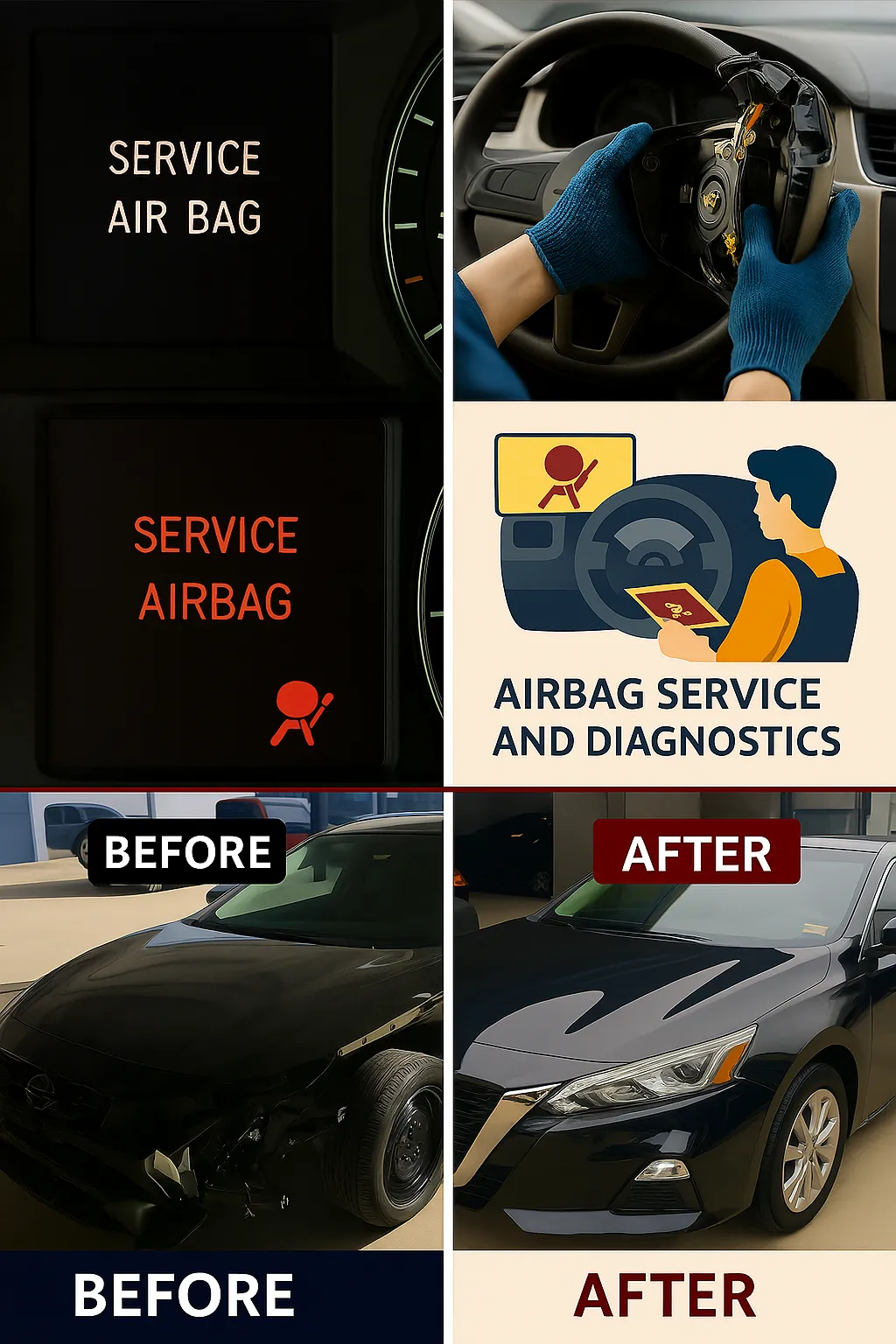 A close up of a front end of a car