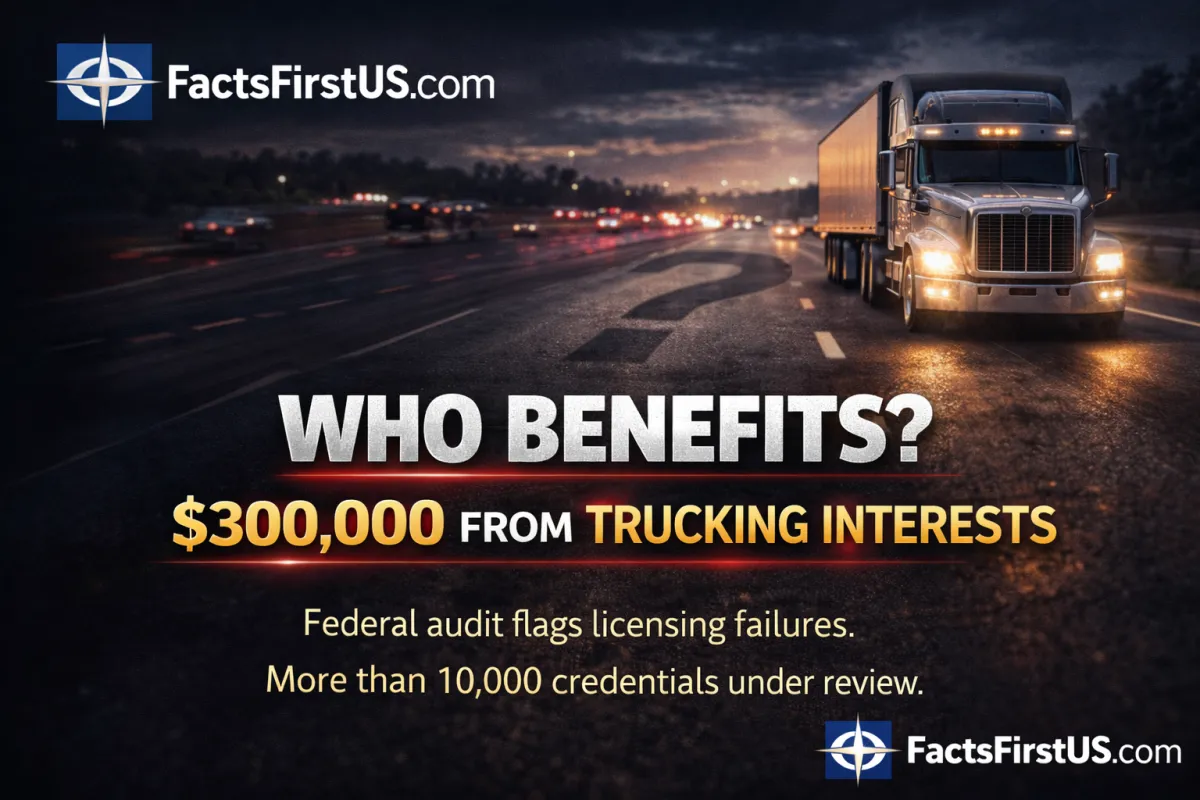 $300,000 IN TRUCKING DONATIONS SURFACE AS ILLINOIS CDL AUDIT REVEALS NEARLY 1 IN 5 LICENSES IMPROPERLY ISSUED