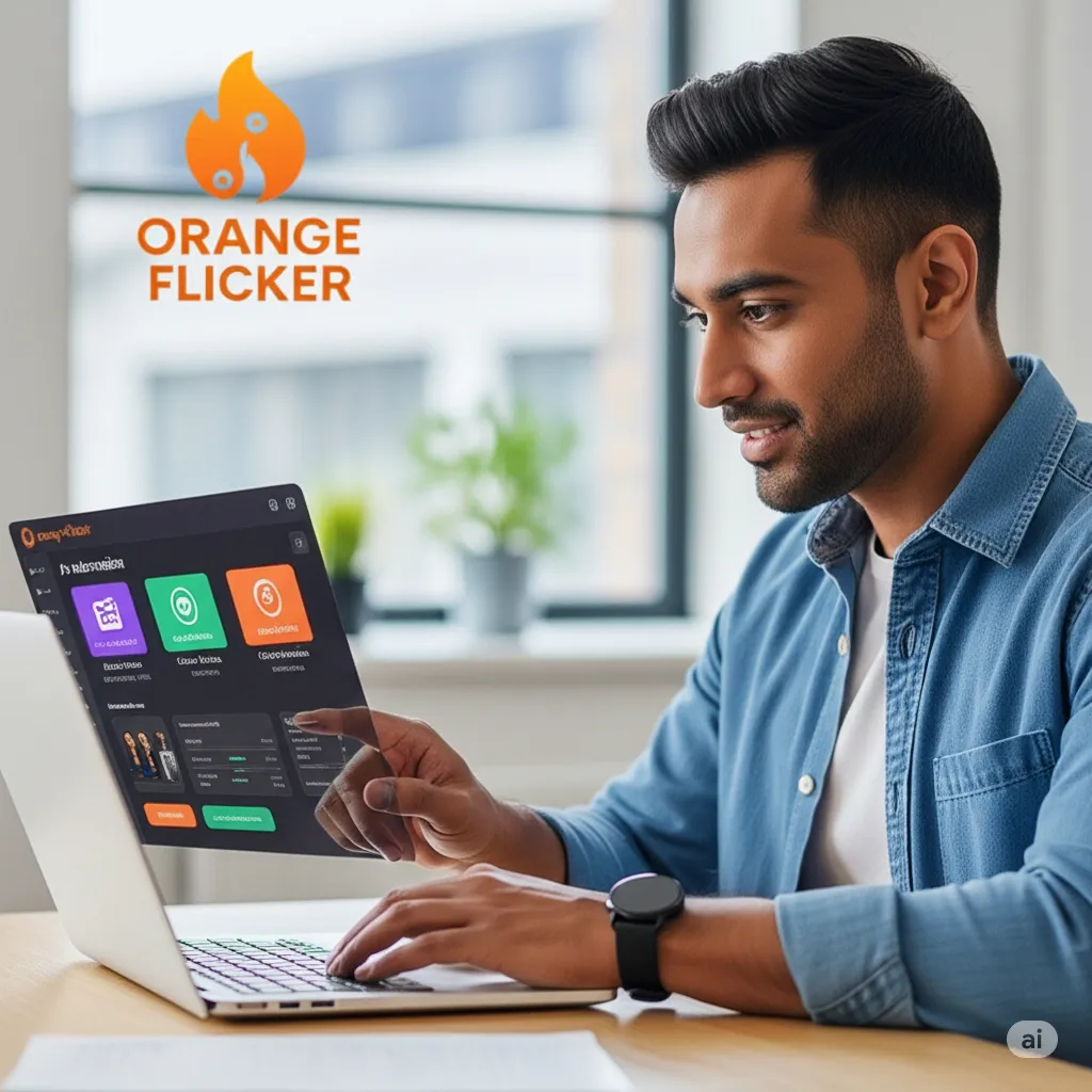 Orange Flicker Agency Logo