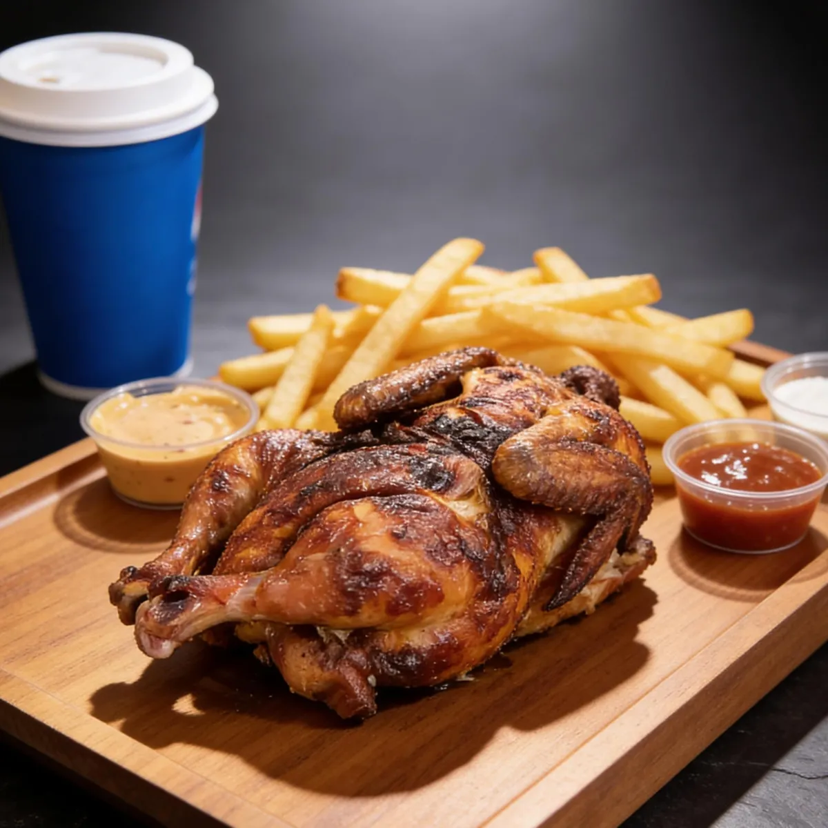 Chef at Town Kitchen preparing fresh halal chicken and rice with Mediterranean spices