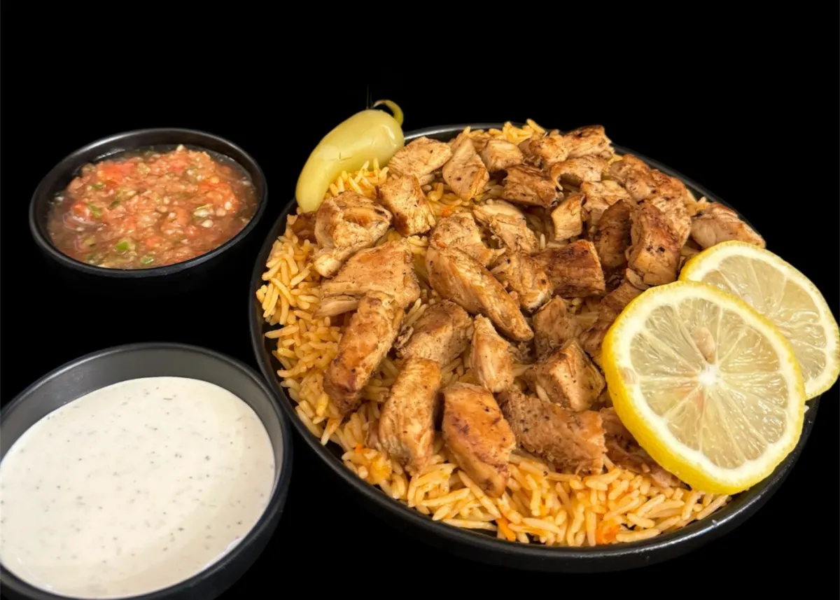 Grilled Chicken with Rice platter