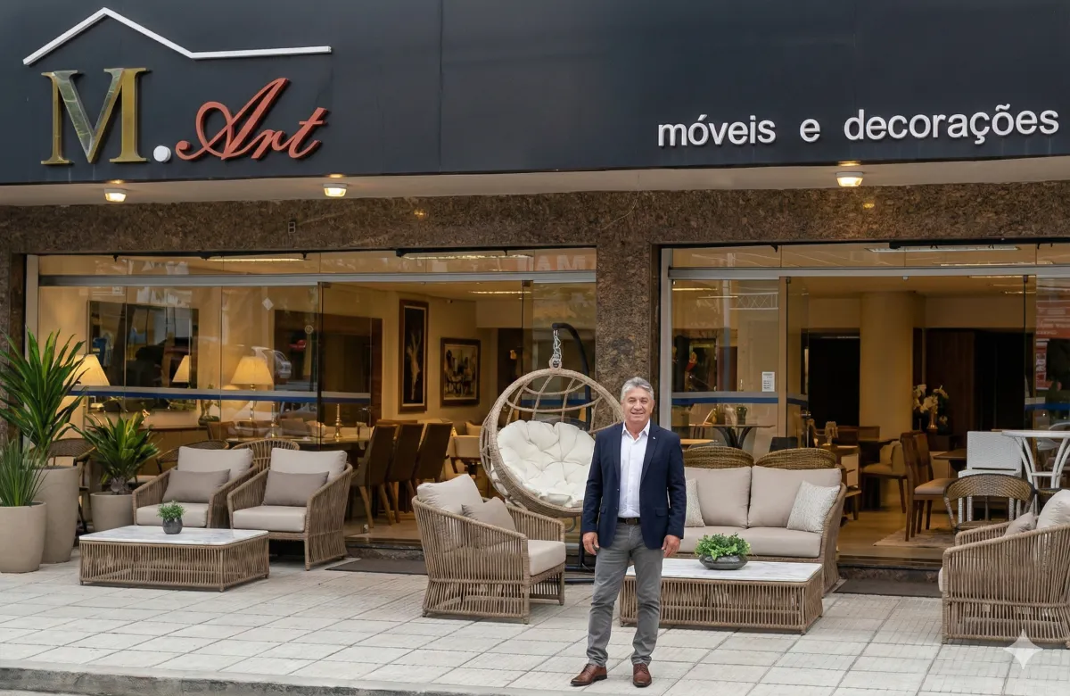 Fachada da loja M.Art Móveis na Estrada do Galeão 1285 Ilha do Governador Rio de Janeiro.