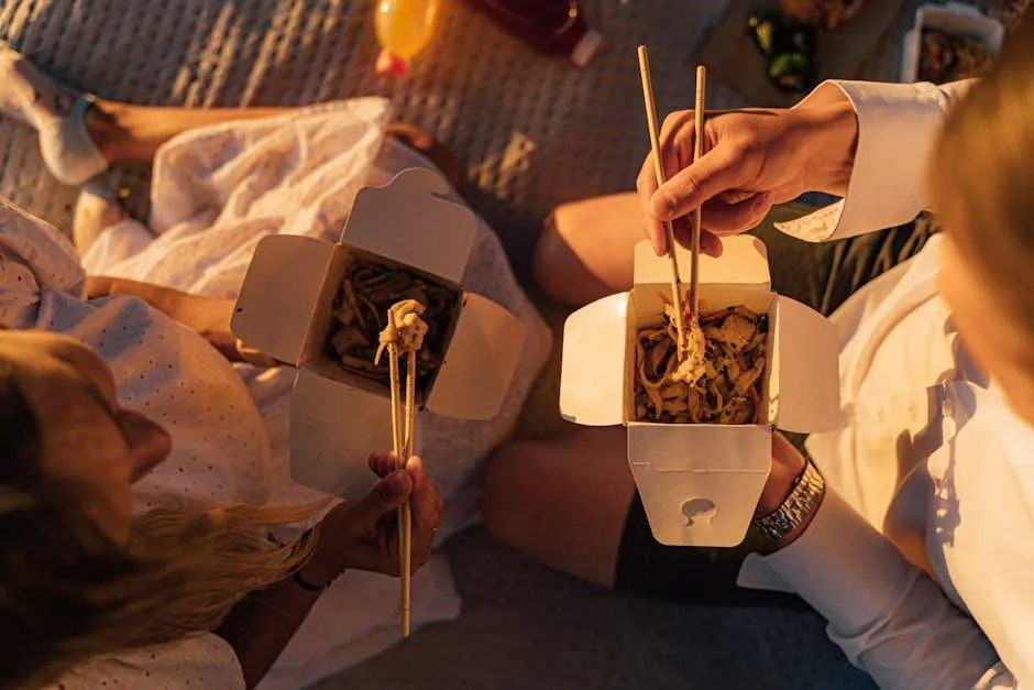 A hungry local browsing a smartphone to order the perfect lunch
