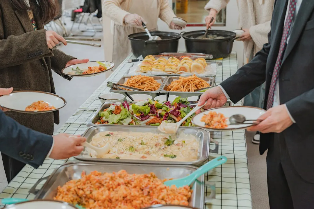 all-you-can-eat dinner buffet spread