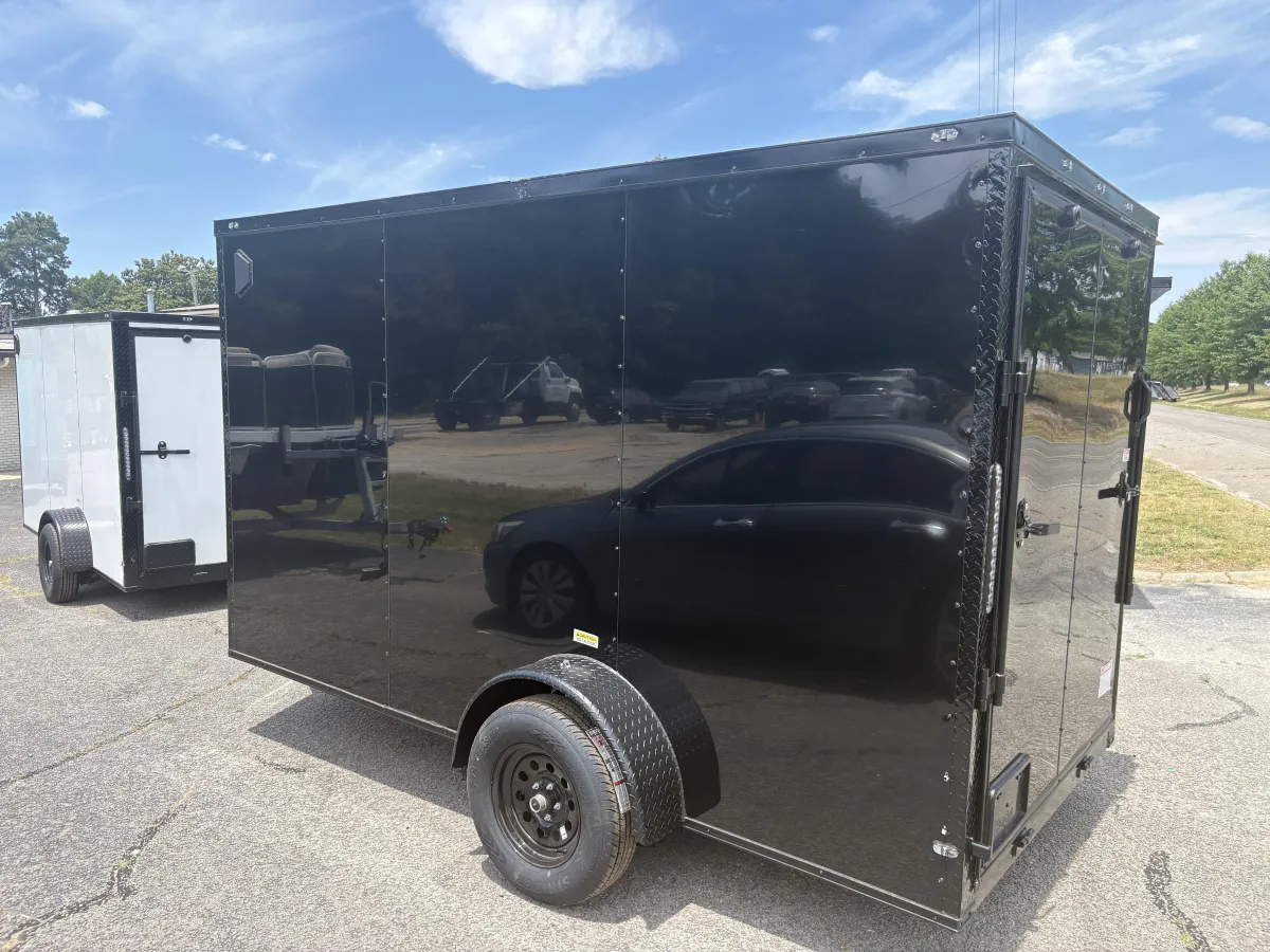 Devil Dog Trailers Red Enclosed Trailer with Black Trim