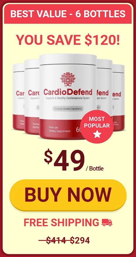 Add To Cart CardioDefend 6 Bottles
