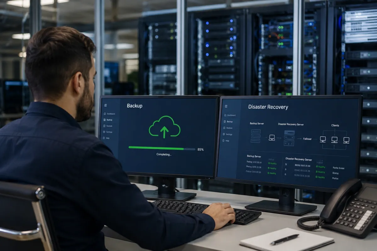 Local IT recovery technician restoring business systems and data quickly to minimize downtime and ensure business continuity