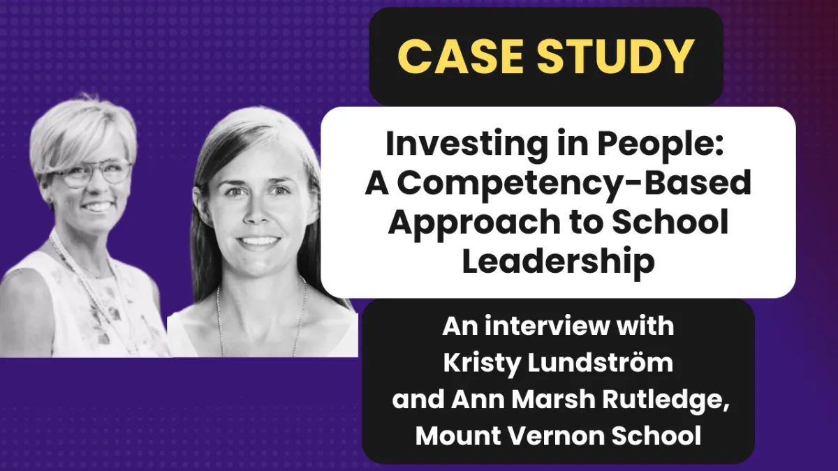 Investing in People: A Competency-Based Approach to School Leadership