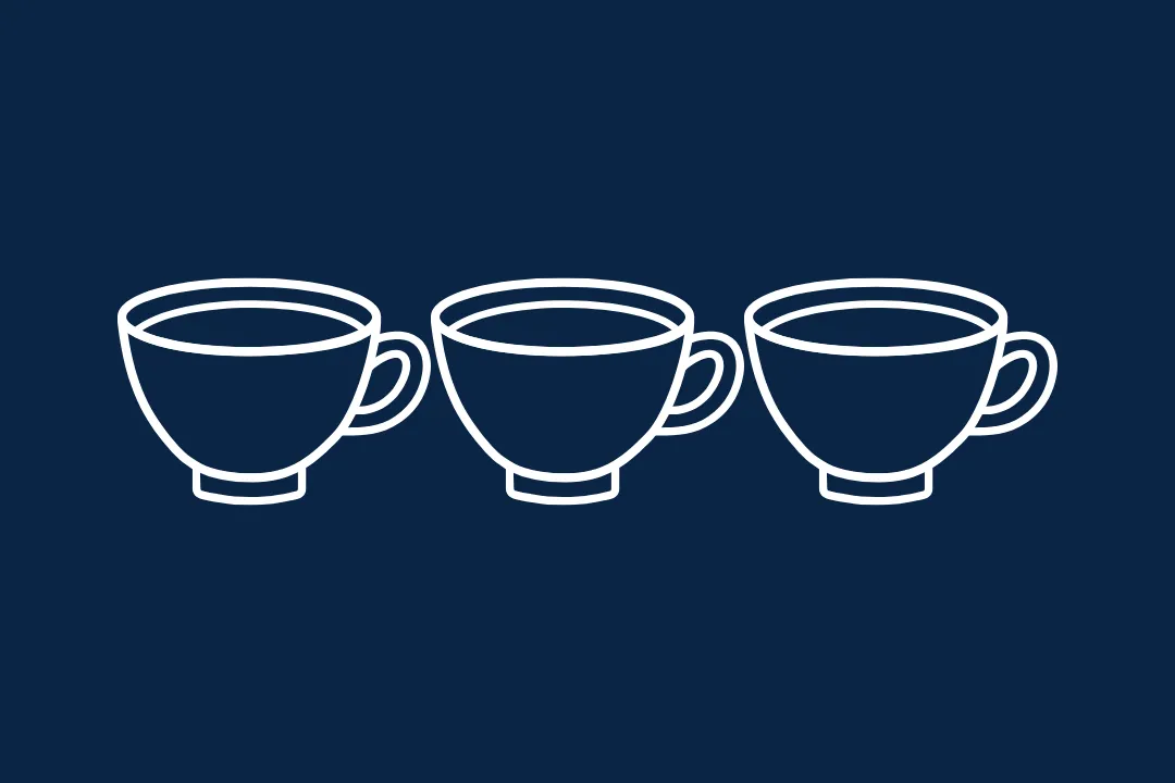 3 cups icon representing 3 cups of connection