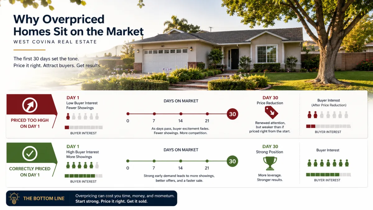 Graph showing the decline of buyer activity over days on market