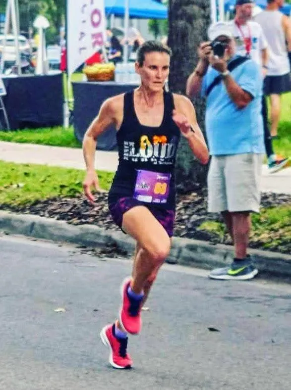 runner finishing a race