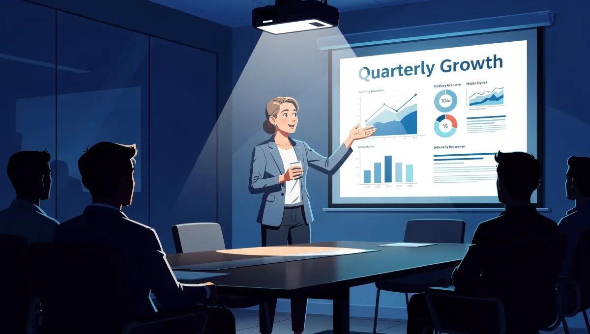 A dynamic, cinematic scene of a diverse group of entrepreneurs in a modern studio, focused on a charismatic coach leading a live marketing session with digital screens and creative lighting.