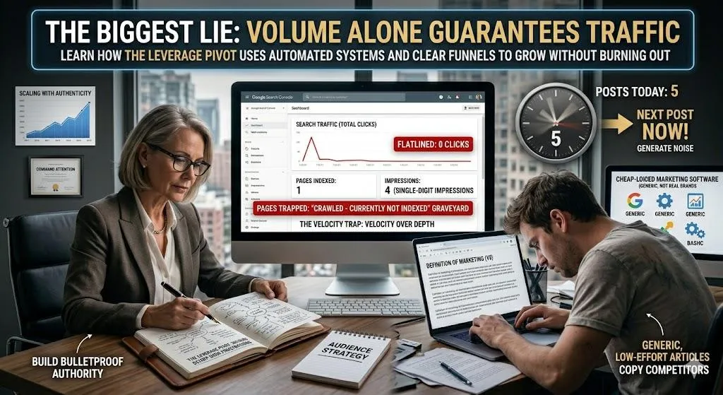 The Velocity Trap: Why Lazy Content is Stalling Your Traffic