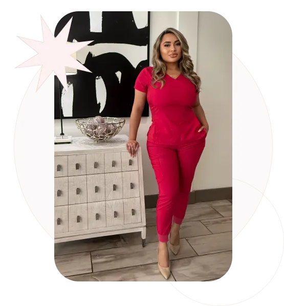 Natali welcoming clients at Dejean Beauty Orlando studio