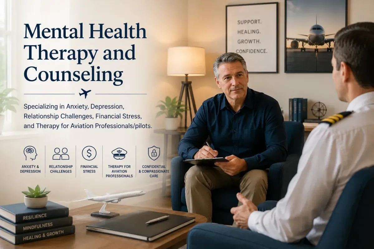 Pilot Burnout: Mental Health Therapy and Counseling, Specializing