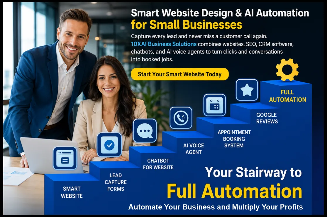 AI automation dashboard for local business growth – 10XAI Business Solutions