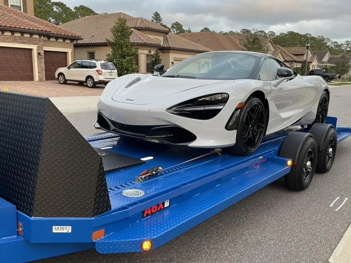 McLaren being delivered to be protected