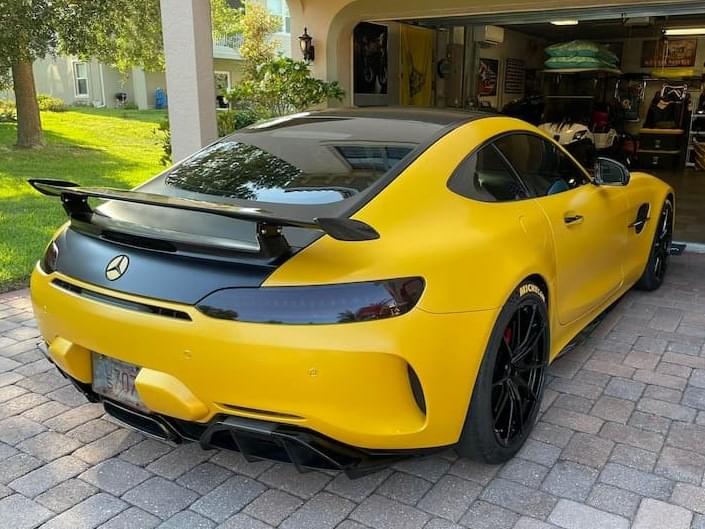 Dark black tint on a Mercedes