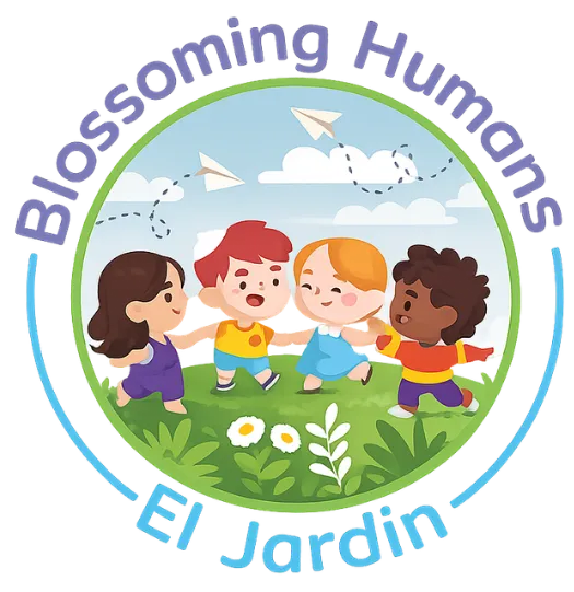 Blossoming Humans El Jardín Spanish immersion preschool logo.