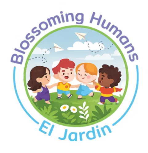 Blossoming Humans El Jardín Spanish immersion preschool logo.